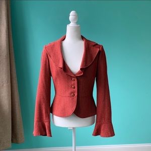 COPY - David Meister Tailored Blazer with Ruffles